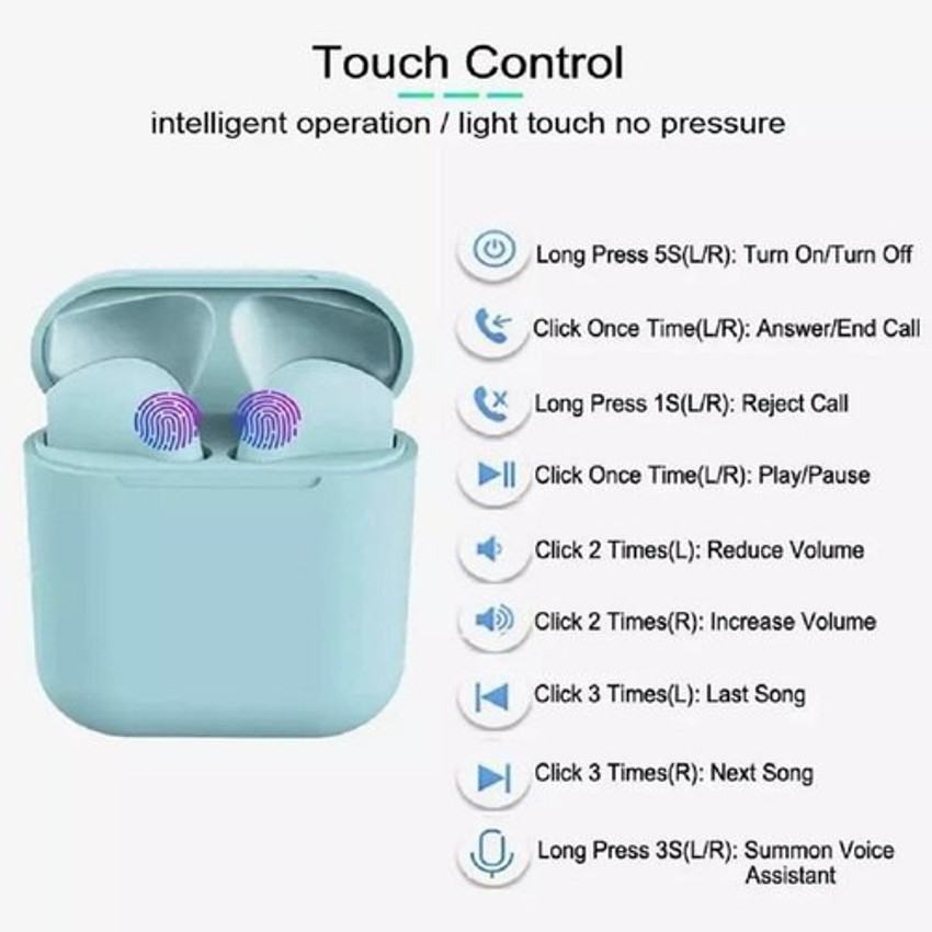 UADY INPODS i12 TWS Earbuds Wireless Bluetooth V5.0 With Mic