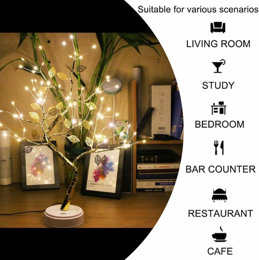 xenith LED Tabletop Bonsai Tree Light Touch Switch DIY Artificial Light  Tree Lamp Decoration Festival Holiday Battery/USB Operated (Leaf Node Lamp)  Night Lamp Price in India - Buy xenith LED Tabletop Bonsai