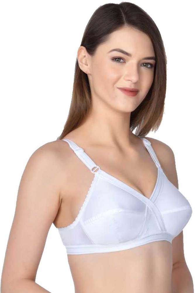 NMDK The soft fabric body care nonpadded cotton bra for women full