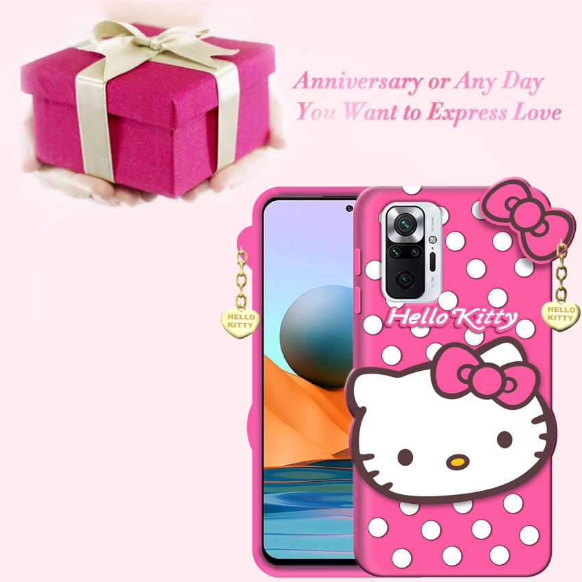 RareHub hello kitty text and kitty Printed Hard Mobile Back Cover For Redmi  Mi Note 11T 5G Designer & Attractive Case for Your Smartphone