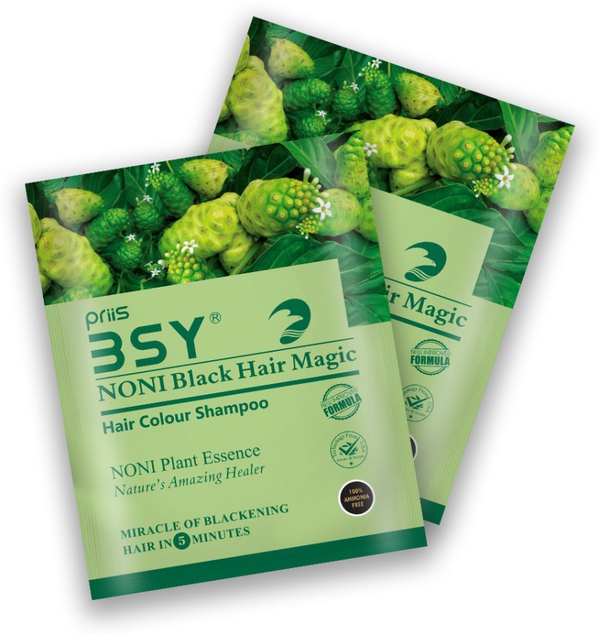 Black Shampoo based imc organic noni hair color 4s pack, For Shampoo type,  Pouch