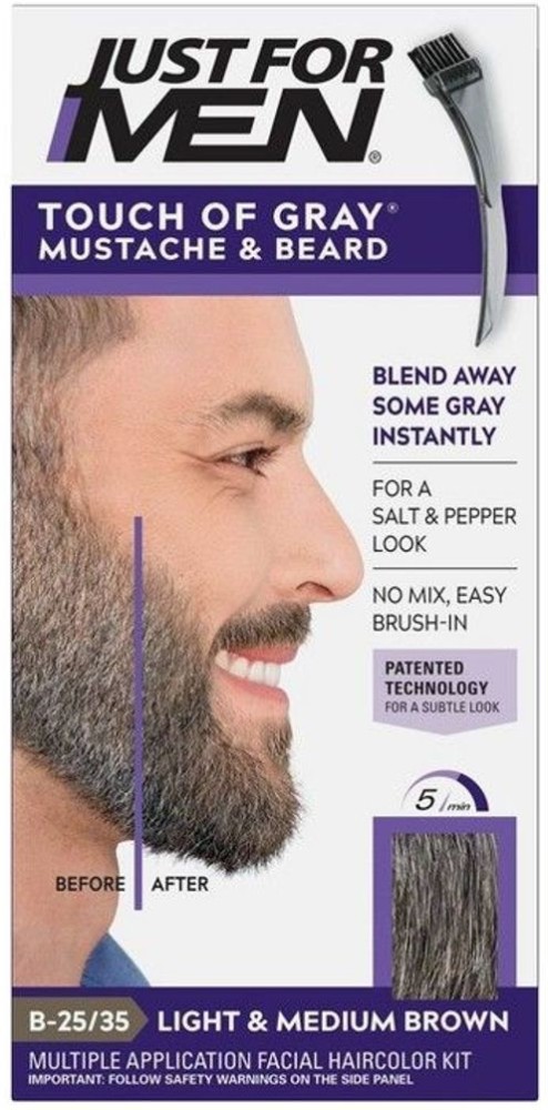 Just For Men Mustache & Beard Beard Coloring For Gray Hair With
