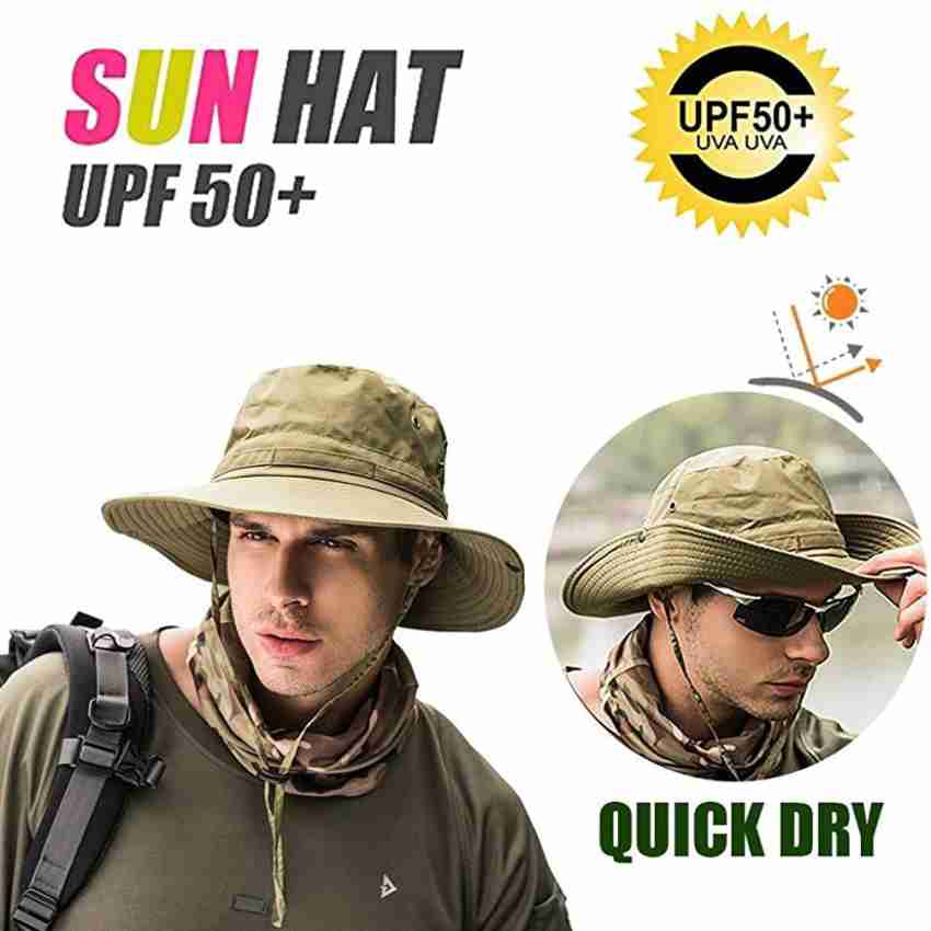 Wide Brim Sun Hat UV Protection Bucket Cap For Hiking Fishing