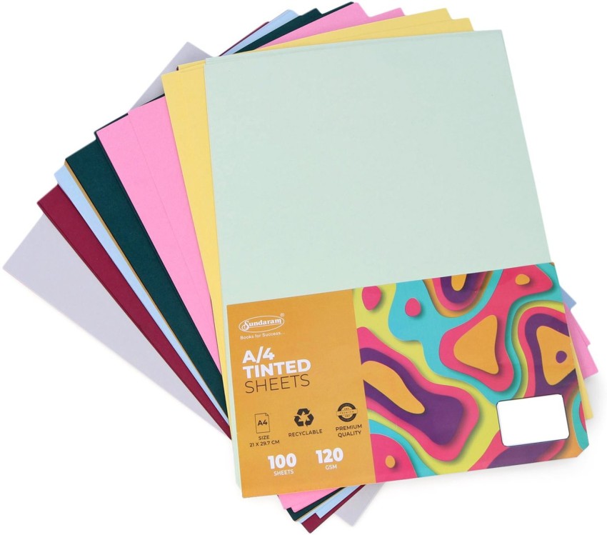 SUNDARAM Colour Papers Plain A/4 120 gsm Craft