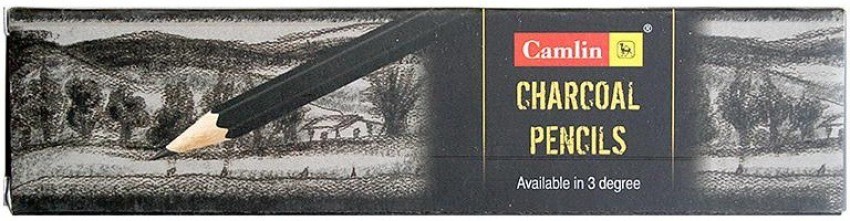 Buy Camlin Charcoal Pencils Assorted pack of 3 grades Online in India