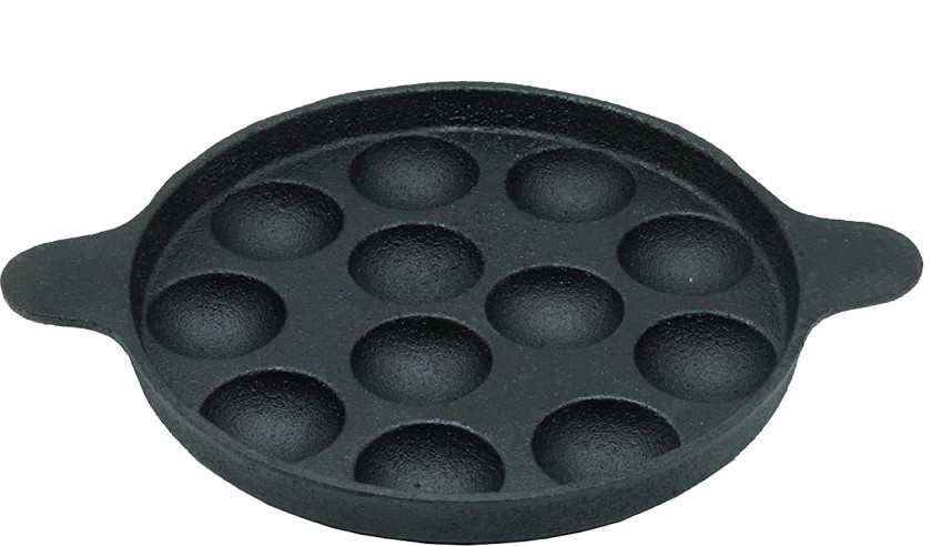  The Indus Valley Pre-Seasoned Cast Iron Paniyaram Pan