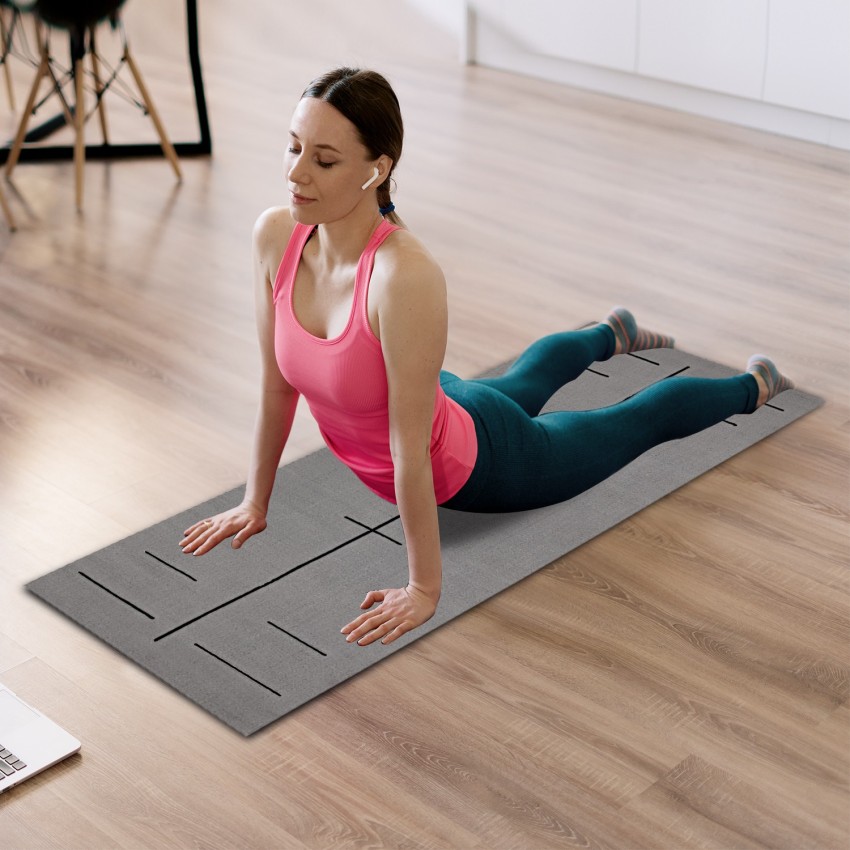 Olivio Cotton Yoga Mat, Non Slip Yoga Mat with Alignment Line, Thick  Exercise Mat Pilates Grey 6 mm Yoga Mat - Buy Olivio Cotton Yoga Mat, Non  Slip Yoga Mat with Alignment