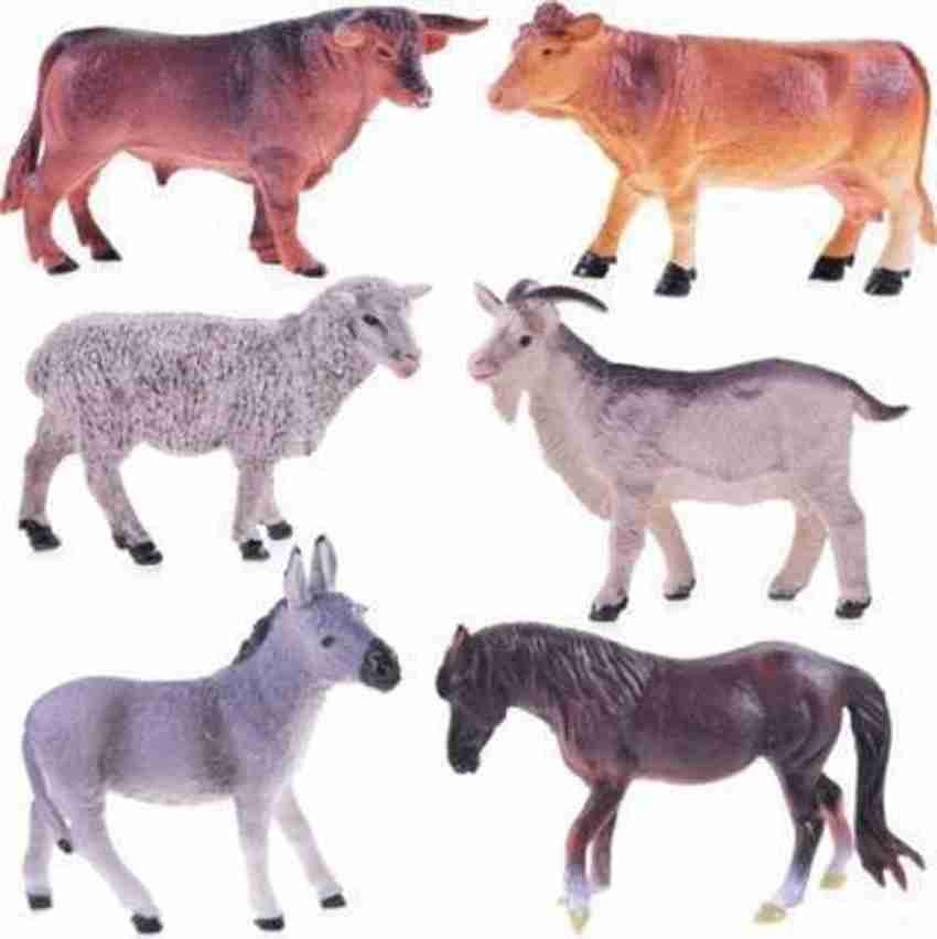 ombuzz PET ANIMAL Figures Set for Kids COW BUFFALO SHEEP ETC PET