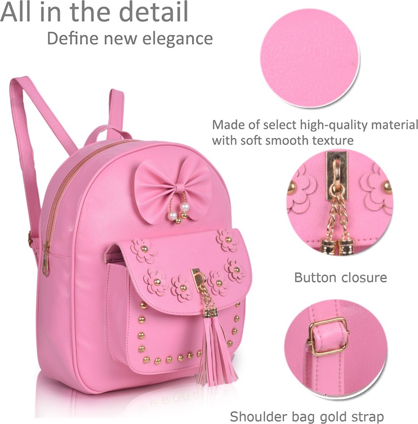 Buy QNS Pink Vegan Leather Stylish Fancy elegant unique Design