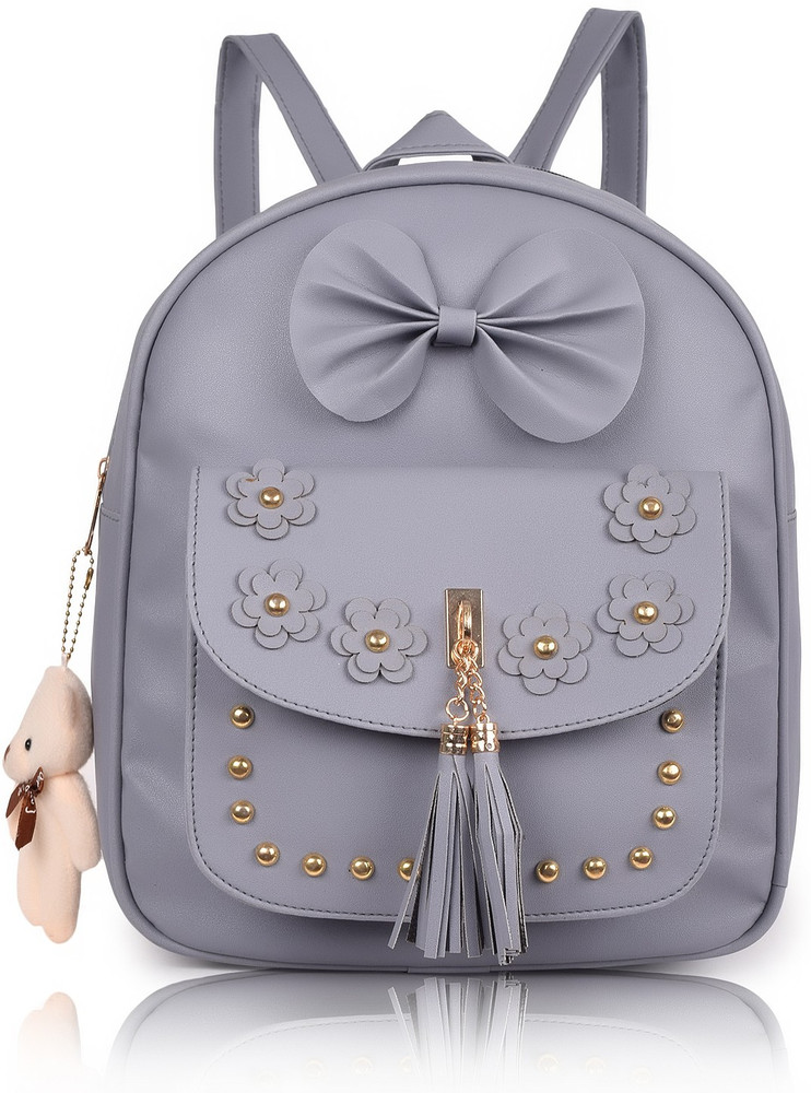 OHHYES Stylish Fancy Elegant Cute Small Shoulder Mini Backpack For Women 10 L Backpack Grey Price in India Flipkart
