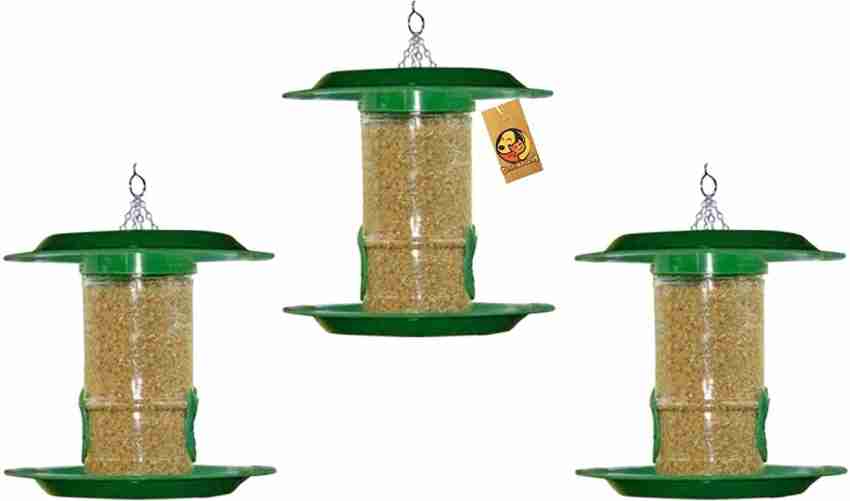 Large Bird Feeder with Hut & Water Feeder Combo