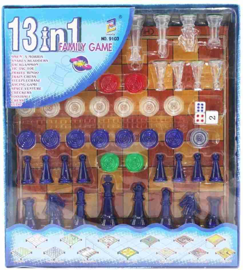 RVM Toys 2in1 Fishing and Ludo Wooden Game Toy with 10 Fishes & 16