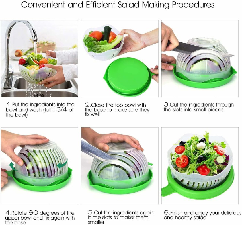 GLAMAXY Salad Cutter Bowl Upgraded Easy Salad Maker, Fast Fruit Vegetable  Salad Chopper Bowl Fresh Salad Slicer Vegetable & Fruit Slicer Price in  India - Buy GLAMAXY Salad Cutter Bowl Upgraded Easy