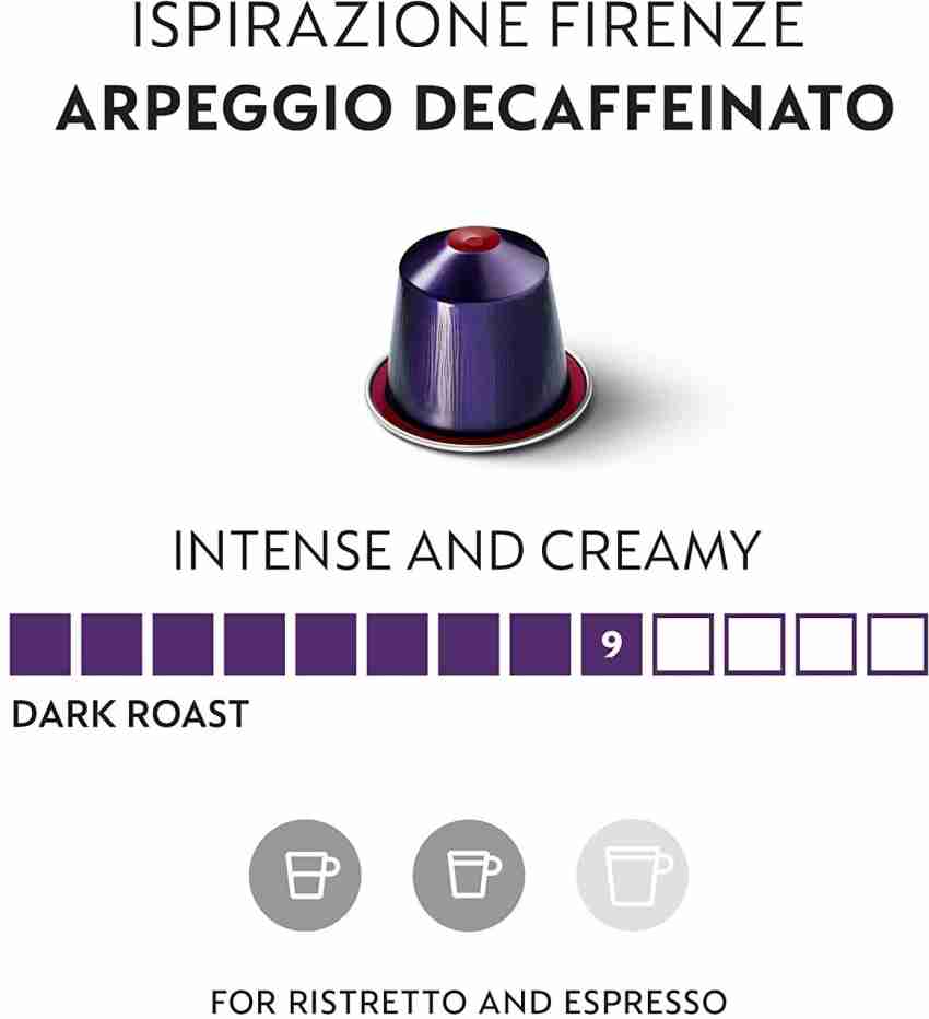 Nespresso Vertuo Altissio Decaffeinato, Dark Roast Espresso, 50 Count  Coffee Capsules 
