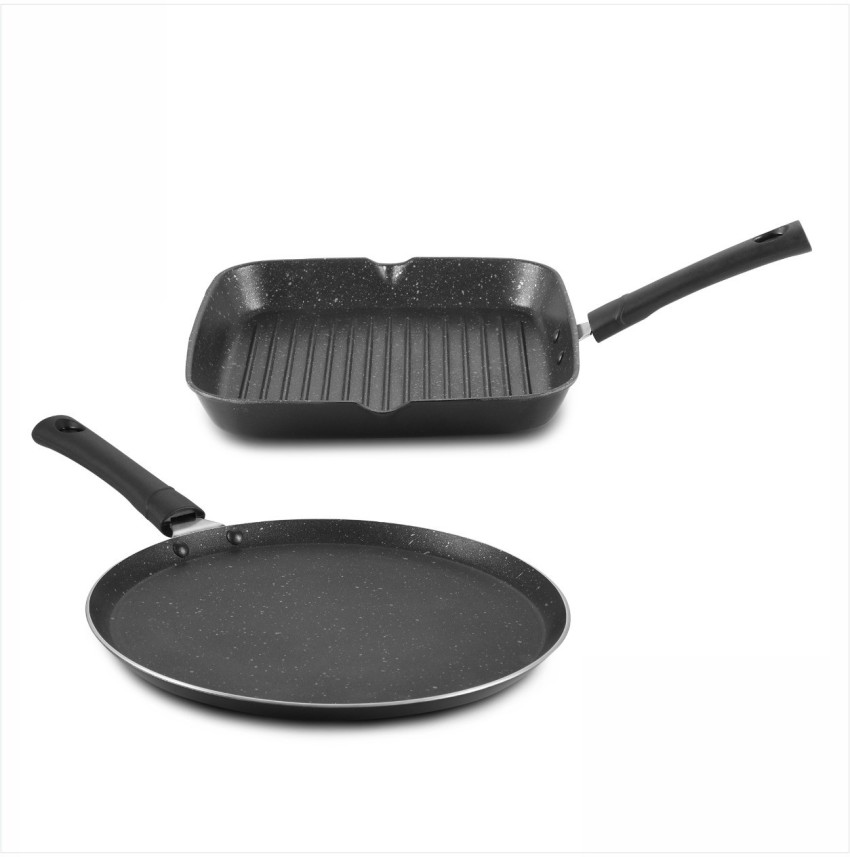  PANCA Nonstick Dosa Tawa, Flat Base Dosa Tawa Dosa pan Non-Stick  Tawa for Roti Big Size Aluminium Tawa (3 Layered Coated) - Gas Compatible:  Home & Kitchen