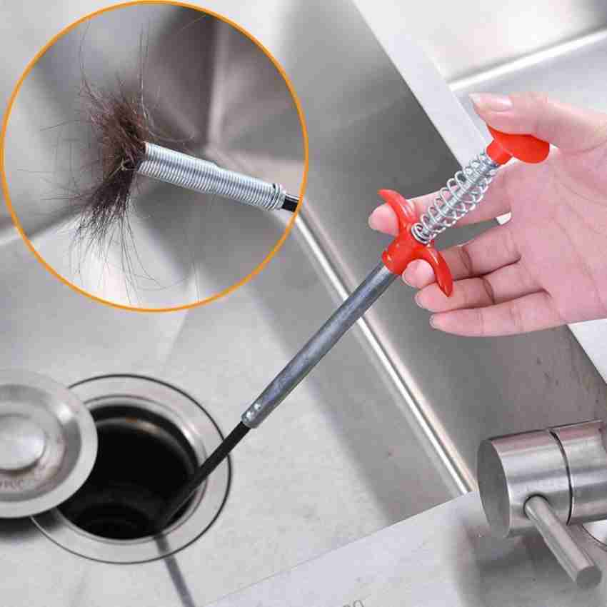 Drain Snake Cleaner Drain Auger Flexible Metal Spring Sink Dredge Auger  Plumbing Snake Clog Remover Ultra