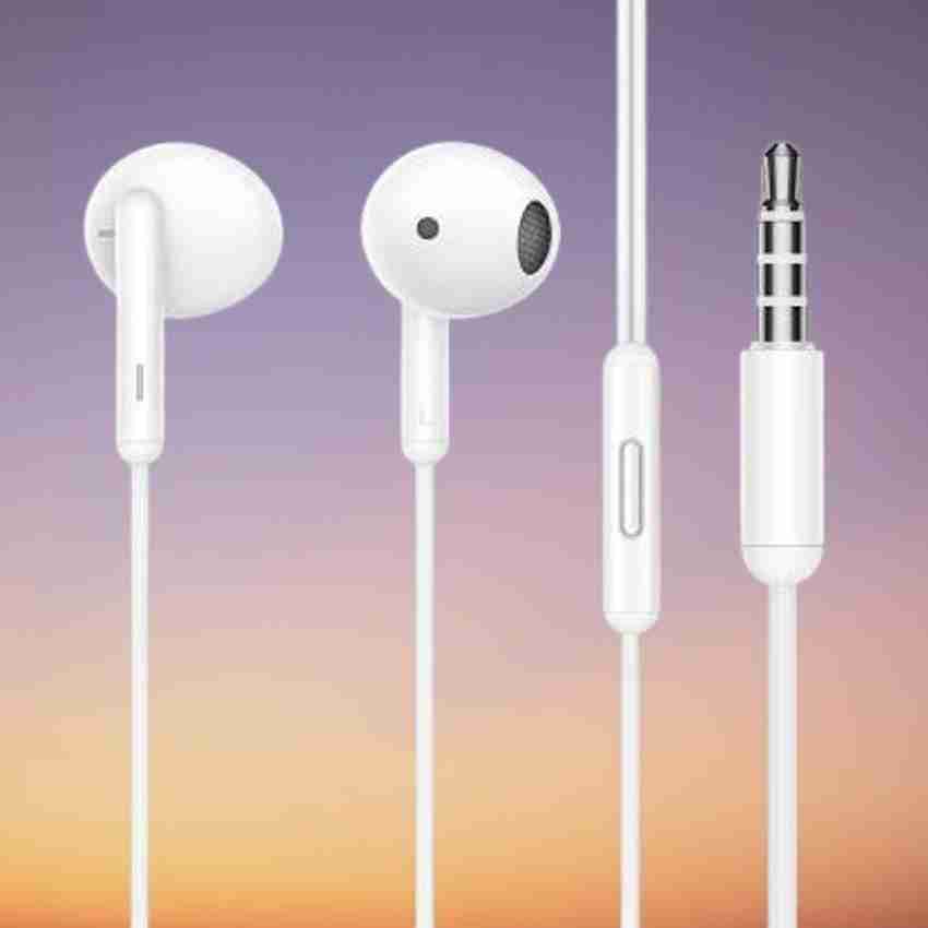 RJ kitchenware Store RJ Store Oppo ViVO High Bass Earphones Noise Isolating White 1103 Wired Headset White In the Ear white cable high bass for music song Original cable Earphone Cable Organizer Price