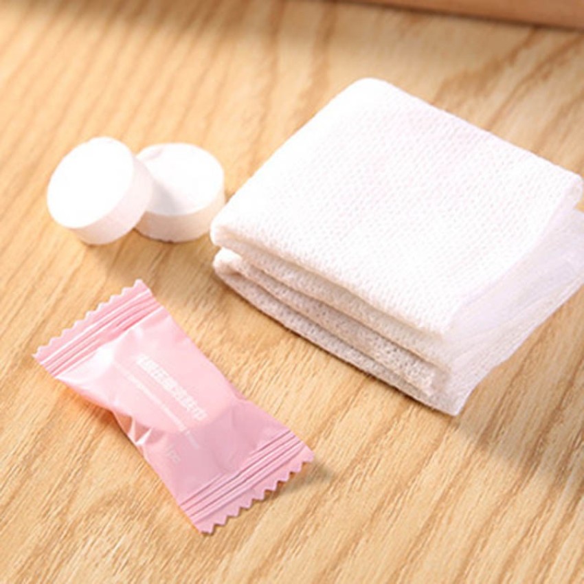 Aman Enterprises 100 Pcs - Travel Cotton Compressed Towel