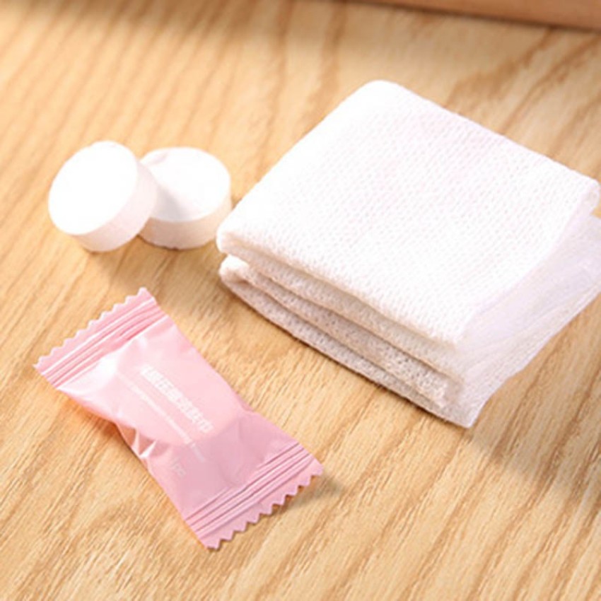 Generic 100Pcs Disposable Compressed Towels, Soft Cotton Pads