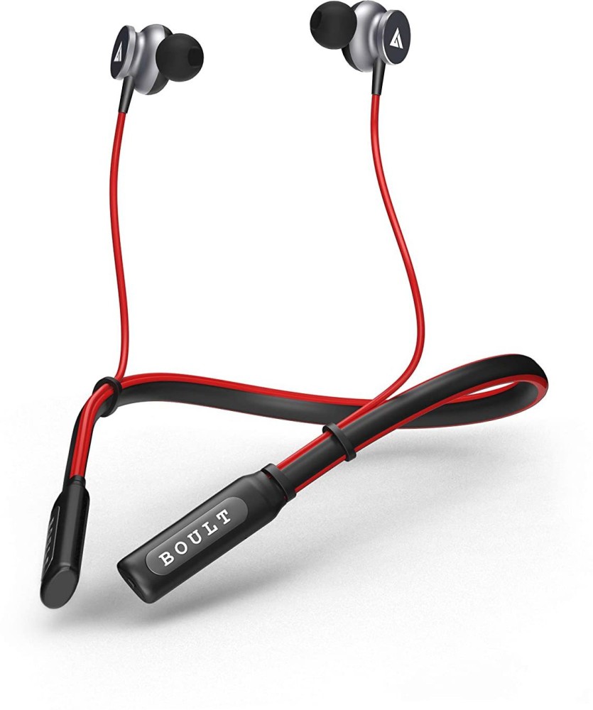 Boult Audio Curve Bluetooth Headset Red Black Grey In the Ear