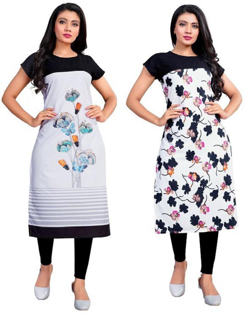 Kurti Zone Women Floral Print Straight Kurta Buy Kurti Zone