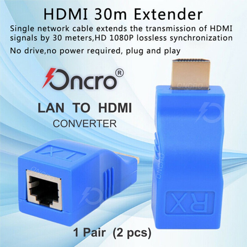 HDMI Extender over Ethernet RJ45 Cable upto 30m at 1080p