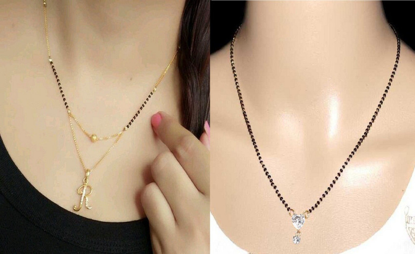 Jewel WORLD R LETTER ALPHABETICAL NAME JEWELLERY MANGALSUTRA Alloy
