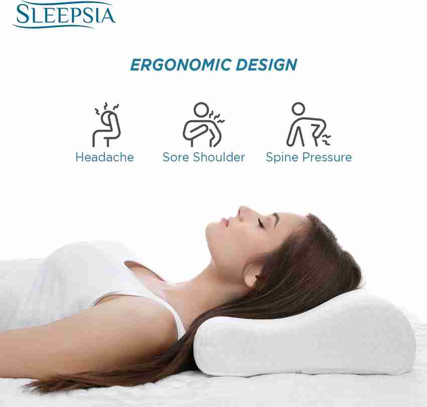 Sleepsia Memory Foam Memory Foam Contour Shape Orthopaedic Pillow