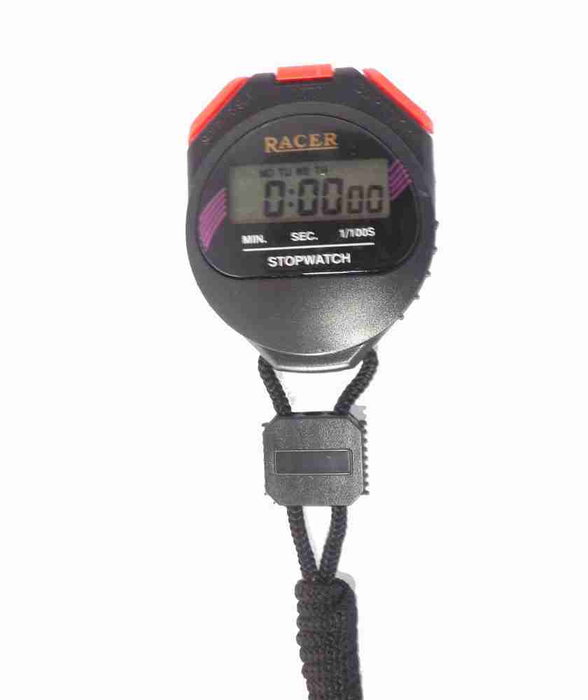 Analog watch store with digital stopwatch