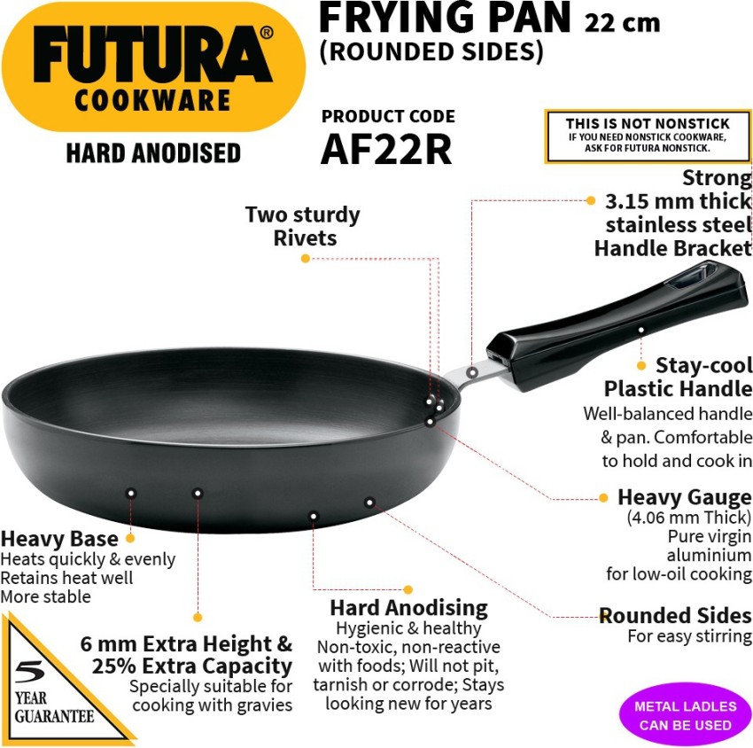 Hawkins Hard Anodised Frying Pan AF22R Fry Pan 22 cm diameter 1