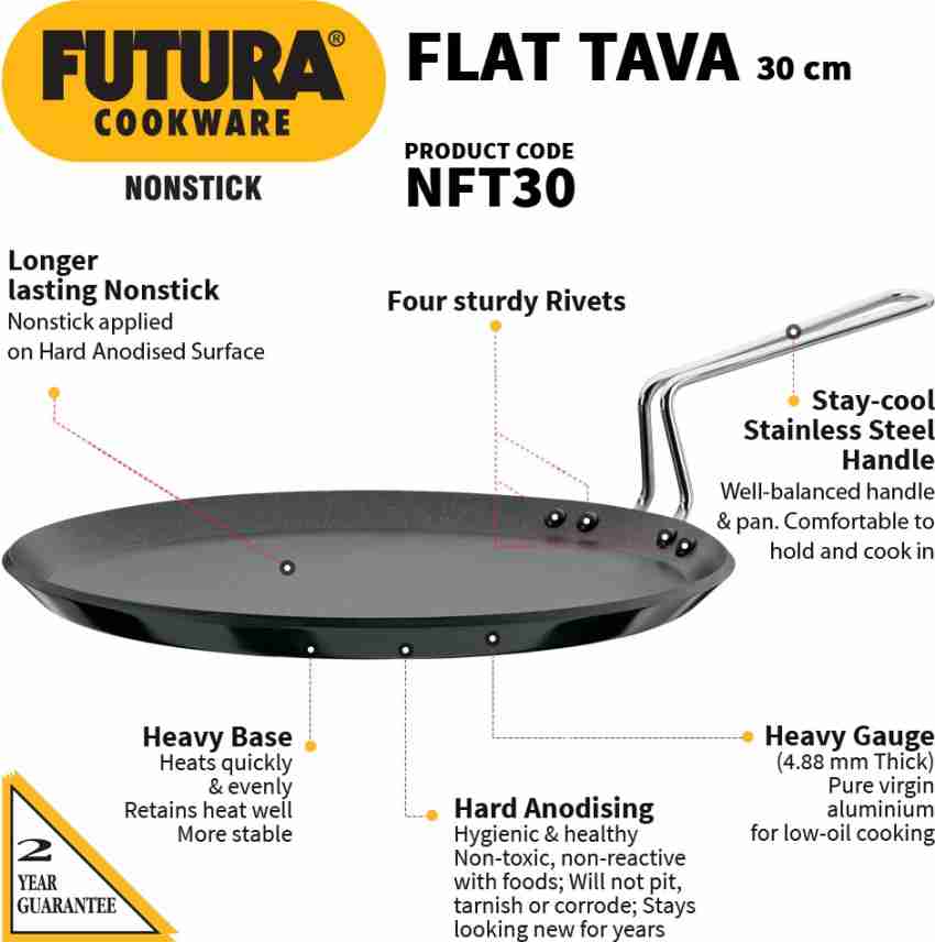 Hawkins Non Stick Flat Tava (NFT30) Tawa 30 cm diameter Price in India  Buy Hawkins Non Stick Flat Tava (NFT30) Tawa 30 cm diameter online at 