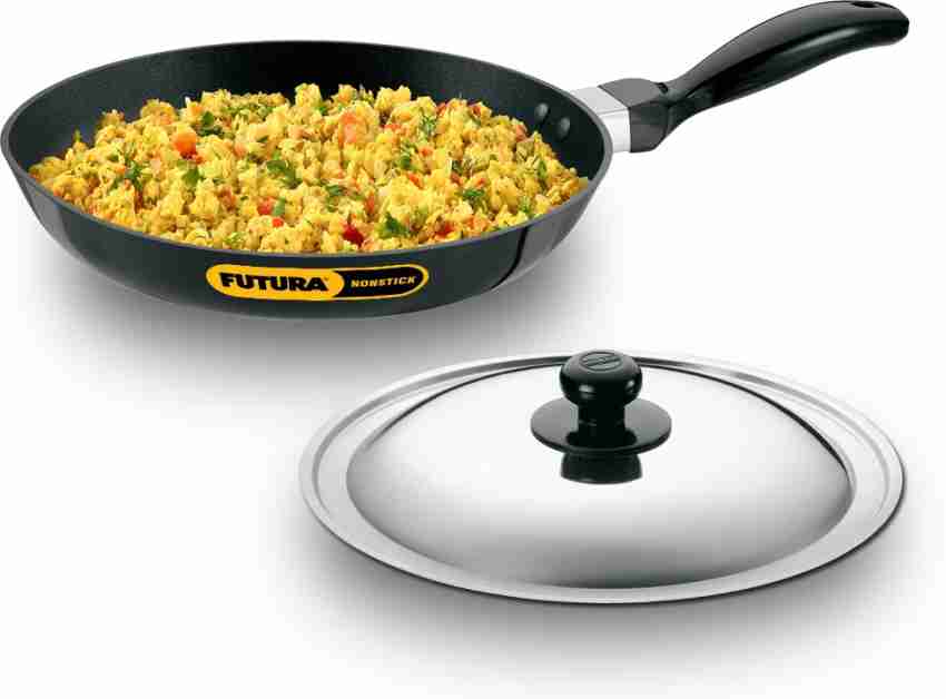 Hawkins Futura Non-Stick Frying Pan with Glass Lid, 26cm Black