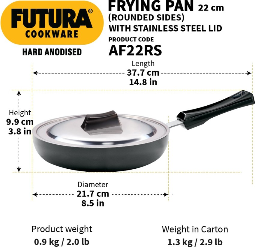 Buy Hawkins Futura Non-Stick 22cm Tawa with Stainless Steel Handle, Black  (NT22) Online at Best Prices in India - JioMart.