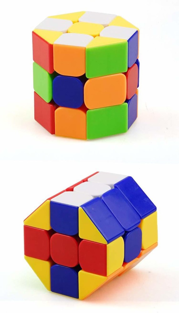 ALLAMWAR 3x3 Cylinder Speed Cube 3x3x3 Stickerless Puzzle Magic