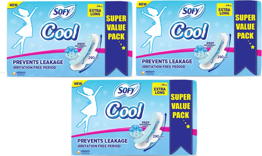 Sofy Cool Sanitary Napkin Extra Long - 54 Pads (290mm)