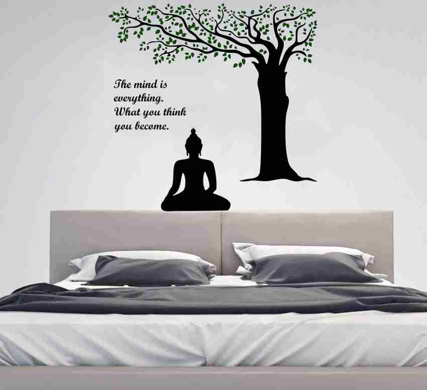 The Décor House bhudha ji wall stickergod _bhagwan ji wall sticker(48X48)