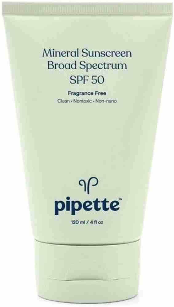 Pipette Broad Spectrum Mineral Sunscreen SPF 50 120 Ml INCI, 45 OFF