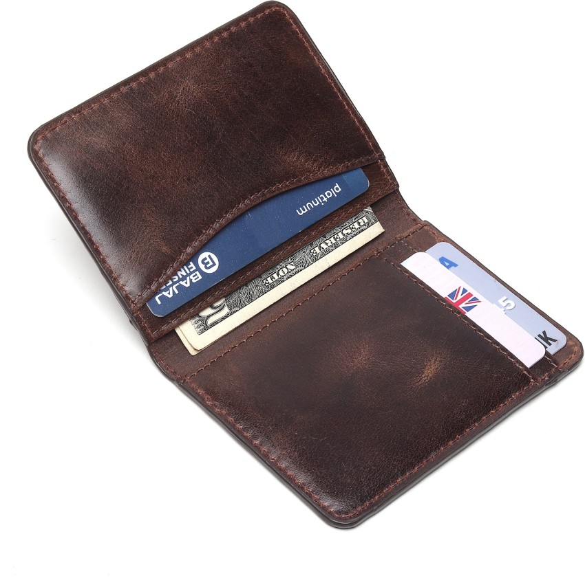 FOXHACKLE Men Casual Brown Genuine Leather Card Holder Brown - Price in  India