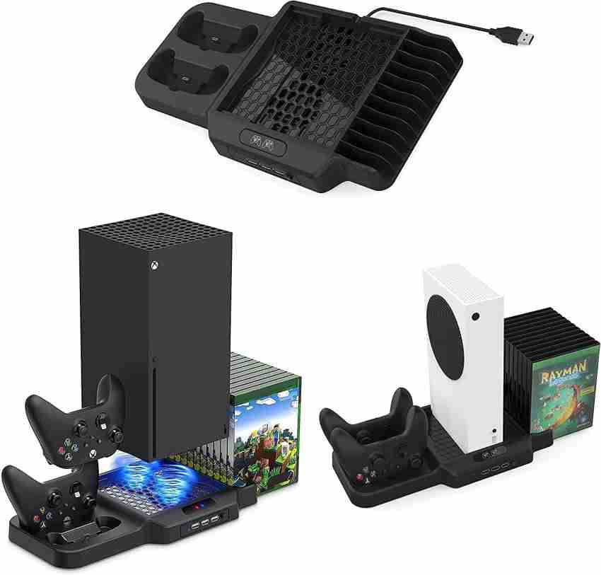 Xbox Series X with stand fan