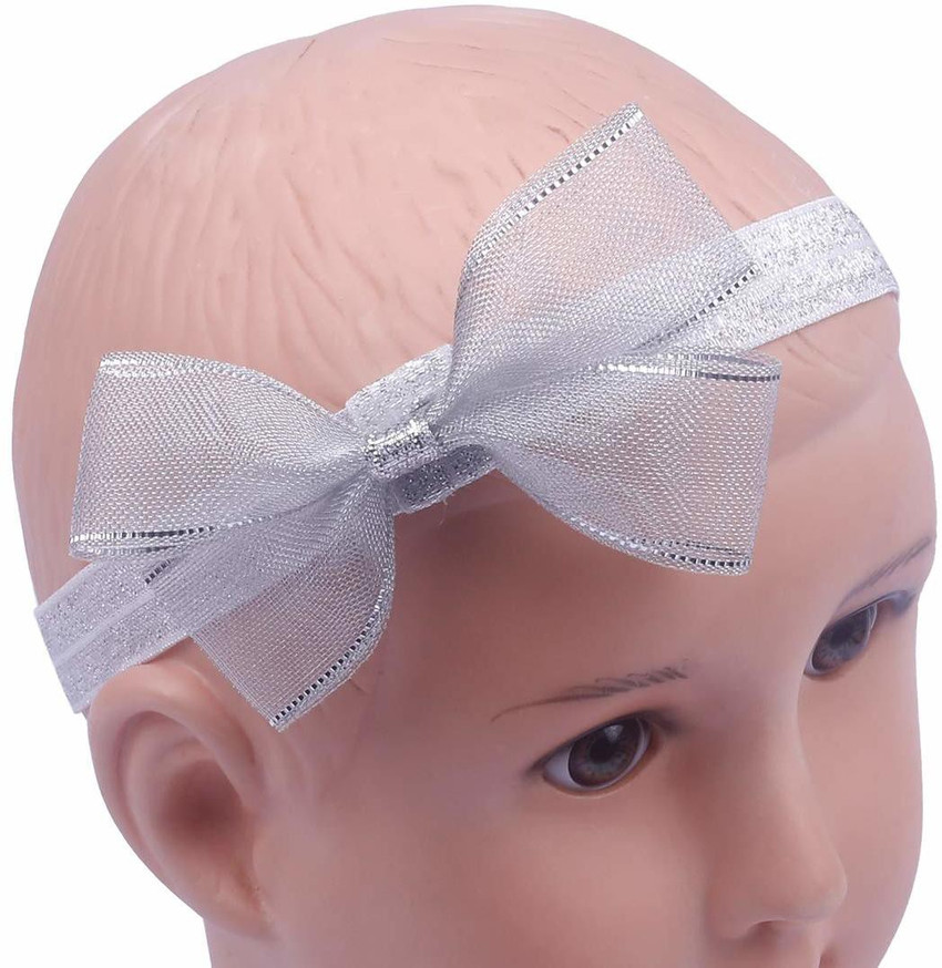 Silver baby headband shop