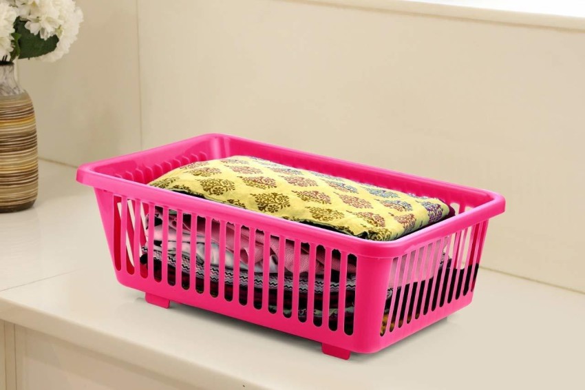 Sarvatr Pink Color Polypropylene 3in1 Dish Drainer Rack Kitchen Utensils  Organizer Drying Basket,utensil basket for kitchen with Drain Tray -  Sarvatr Store