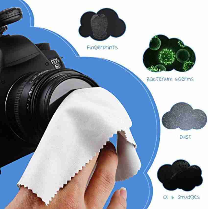Microfiber Cleaning Cloth 12-Pack Individually Packed (6x 7) Glasses Cleaning Cloths for Eyeglasses Phone Computer Screen Laptop Camera Lenses (4