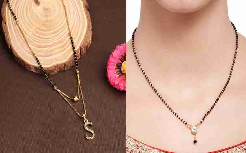S letter hot sale mangalsutra design