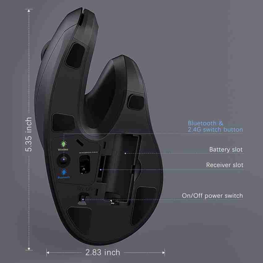 Jelly Comb Bluetooth Ergonomic Mouse, Advanced Vertical Wireless