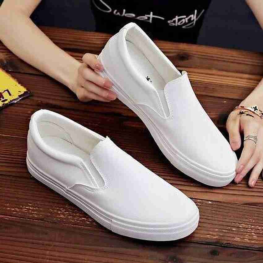 White flat shoes mens cheap