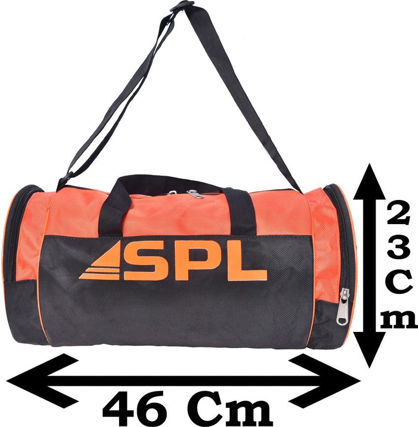 SPLW Sports Gym Outdoor Travel Bag Black Orange 20 L Capacity