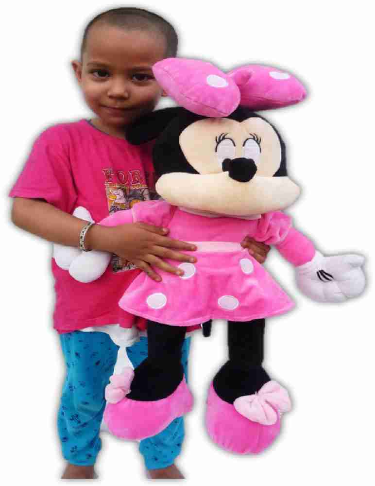 WIPLK Minnie Mouse Doll Kids Plush Soft Toy 40cm Height Pink and Black  Color - 40 cm - Minnie Mouse Doll Kids Plush Soft Toy 40cm Height Pink and  Black Color .