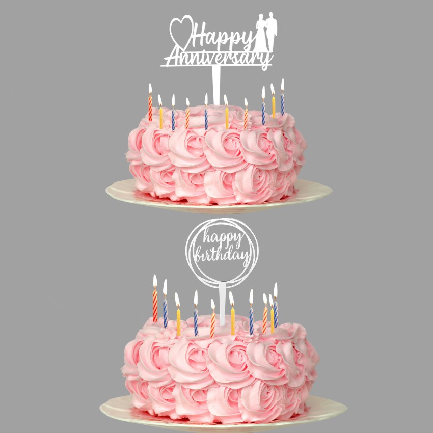 Party Propz Pink Butterfly Happy Birthday Cake Topper, Exclusive Toppers  6Pcs : Amazon.in: Toys & Games