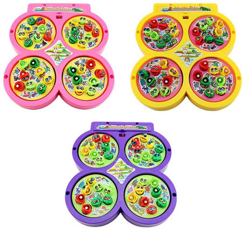 SHOPEE Fish Catching Game with 32 Pieces Fishes and 4 Fishing Rod Fishing  Game for Kids, Musical Rotating Fishing Game Toy Party & Fun Games Board  Game - Fish Catching Game with