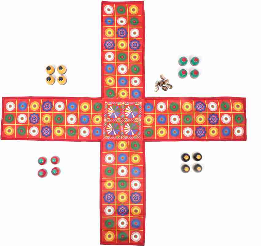 CushionVilla Indian Ludo Game Chausar Game Chopat Indoor Outdoor